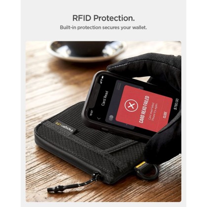SPIGEN LF300 SOFT RFID CARD HOLDER BLACK