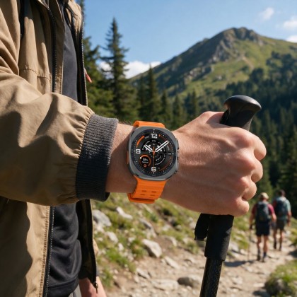 Силиконова каишка за Samsung Galaxy Watch Ultra 1 / 2 / 2024-2026 (47mm) от Tech-Protect IconBand Pro - Orange
