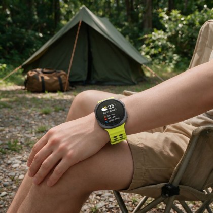 Силиконова каишка за Samsung Galaxy Watch Ultra 1 / 2 / 2024-2026 (47mm) от Tech-Protect IconBand Pro - Lime / Black 