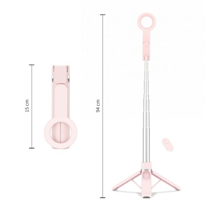 TECH-PROTECT L11S MAGSAFE BLUETOOTH SELFIE STICK TRIPOD PINK
