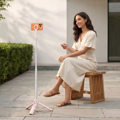 TECH-PROTECT L11S MAGSAFE BLUETOOTH SELFIE STICK TRIPOD PINK