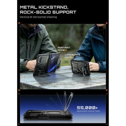 Удароустойчив кейс с MagSafe за Samsung Galaxy Z Fold 8 от Supcase UB Grip Mag - Black