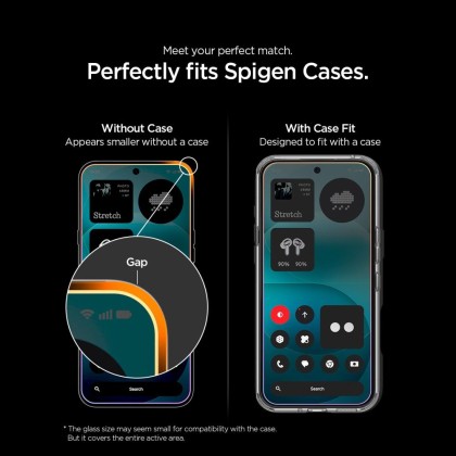 SZKŁO HARTOWANE SPIGEN GLAS.TR EZ FIT PRO AC HD 2-PACK NOTHING PHONE 4A PRO CLEAR