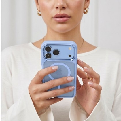 Твърд кейс с MagSafe пръстен за IPhone 17 Pro / 18 Pro от Tech-Protect MagMat  - Blue