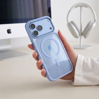 Твърд кейс с MagSafe пръстен за IPhone 17 Pro / 18 Pro от Tech-Protect MagMat  - Blue
