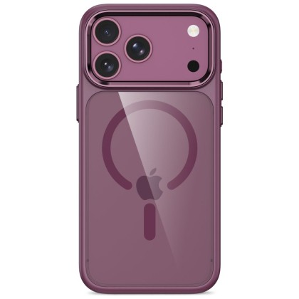 Твърд кейс с MagSafe пръстен за IPhone 17 Pro Max / 18 Pro Max от Tech-Protect MagMat - Dark Cherry