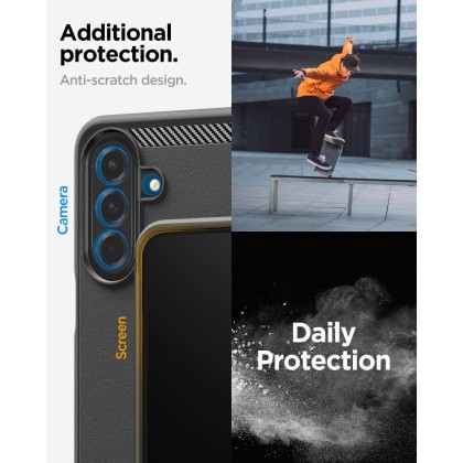 Удароустойчив кейс за Samsung Galaxy A27 5G от Spigen Rugged Armor - Matte Black