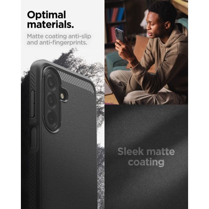 Удароустойчив кейс за Samsung Galaxy A27 5G от Spigen Rugged Armor - Matte Black