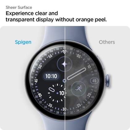 FOLIA HYDROŻELOWA SPIGEN ELITE SHIELD ”EZ FIT” 2-PACK GOOGLE PIXEL WATCH 3 / 4 / 5 (45 MM) CLEAR
