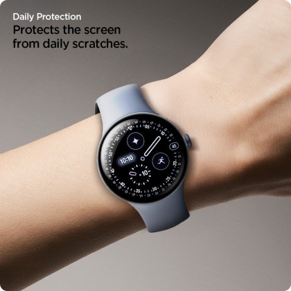 FOLIA HYDROŻELOWA SPIGEN ELITE SHIELD ”EZ FIT” 2-PACK GOOGLE PIXEL WATCH 3 / 4 / 5 (45 MM) CLEAR