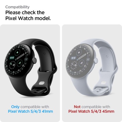 FOLIA HYDROŻELOWA SPIGEN ELITE SHIELD ”EZ FIT” 2-PACK GOOGLE PIXEL WATCH 3 / 4 / 5 (41 MM) CLEAR