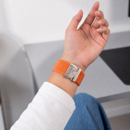 Найлонова каишка за Samsung Galaxy Watch Ultra 1 / 2 2024-2026 (47mm) от Tech Protect Nylon Claps - Orange