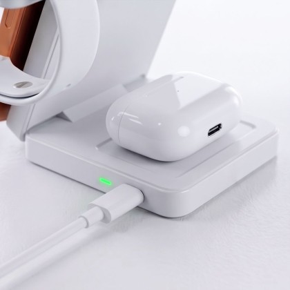 TECH-PROTECT A56 3IN1 MAGNETIC MAGSAFE WIRELESS CHARGER 25W QI2.2 WHITE