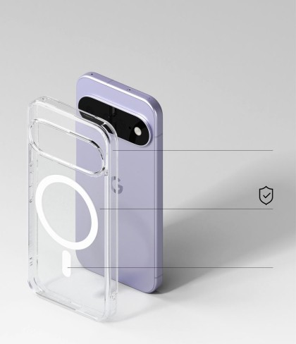 Удароустойчив твърд кейс с MagSafe за Google Pixel 11 от Ringke Fusion Magnetic - Clear
