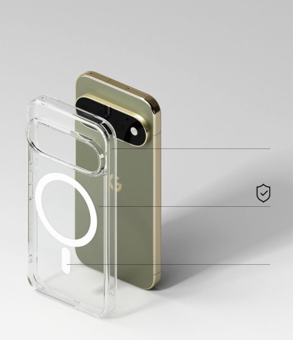 Удароустойчив твърд кейс с MagSafe за Google Pixel 11 Pro от Ringke Fusion Magnetic - Clear