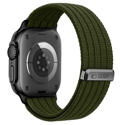 TECH-PROTECT NYLON SPORT APPLE WATCH 8 / 9 / 10 / 11 / SE / ULTRA (44 / 45 / 46 / 49 MM) MILITARY GREEN