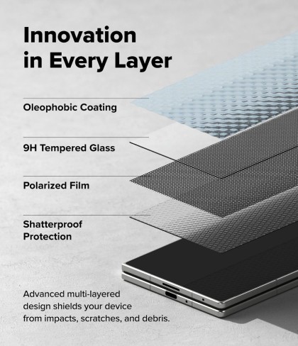 SZKŁO PRYWATYZUJĄCE RINGKE COVER DISPLAY EASY SLIDE 360 2-PACK GALAXY Z FOLD 8 ULTRA PRIVACY