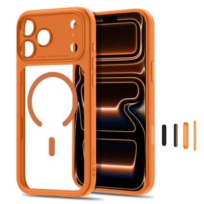 TECH-PROTECT MAGPEAK MAGSAFE CC IPHONE 17 PRO / 18 PRO COSMIC ORANGE/CLEAR
