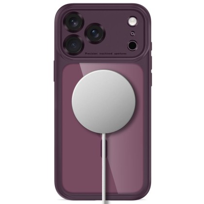 TECH-PROTECT MAGPEAK MAGSAFE CC IPHONE 17 PRO / 18 PRO DARK CHERRY/CLEAR