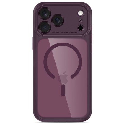 TECH-PROTECT MAGPEAK MAGSAFE CC IPHONE 17 PRO / 18 PRO DARK CHERRY/CLEAR
