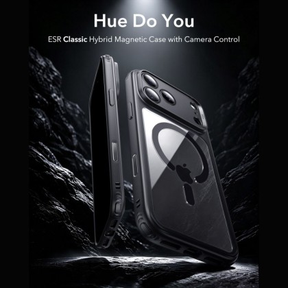 ESR CLASSIC HYBRID MAGSAFE & TEMPERED GLASS IPHONE 17 PRO MAX / 18 PRO MAX CLEAR/BLACK