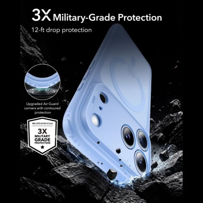ESR CLASSIC HYBRID MAGSAFE IPHONE 17 PRO / 18 PRO FROSTED LIGHT BLUE