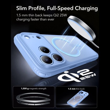 ESR CLASSIC HYBRID MAGSAFE IPHONE 17 PRO MAX / 18 PRO MAX FROSTED LIGHT BLUE
