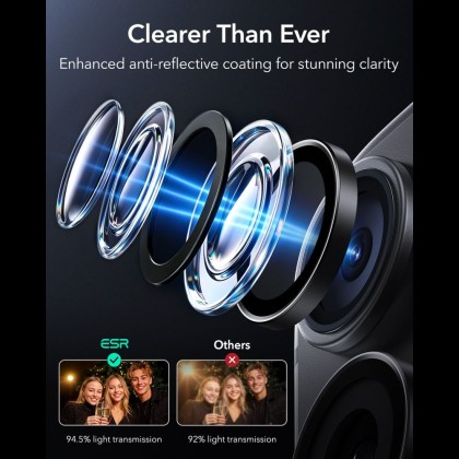 OSŁONA NA APARAT ESR ARMORITE CAMERA PROTECTOR 2-PACK IPHONE 18 PRO / 18 PRO MAX BLACK