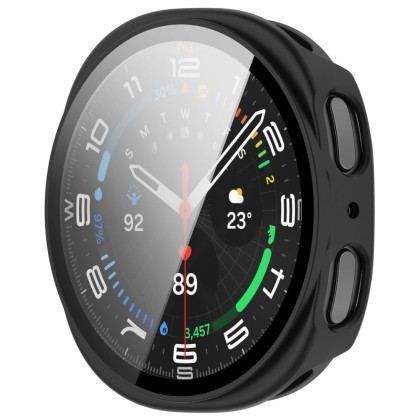 TECH-PROTECT DEFENSE 2-PACK SAMSUNG GALAXY WATCH 8 / 9 (44 MM) MATTE BLACK & CLEAR