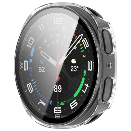 TECH-PROTECT DEFENSE 2-PACK SAMSUNG GALAXY WATCH 8 / 9 (44 MM) MATTE BLACK & CLEAR