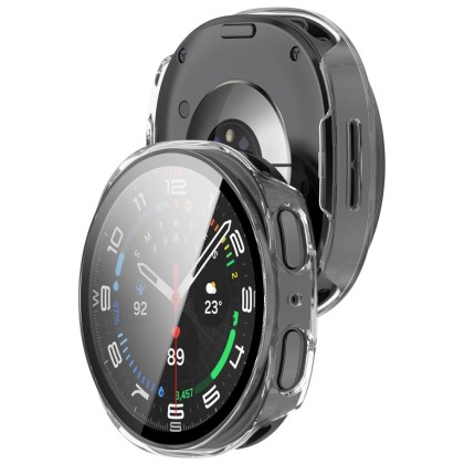 TECH-PROTECT DEFENSE 2-PACK SAMSUNG GALAXY WATCH 8 / 9 (44 MM) MATTE BLACK & CLEAR