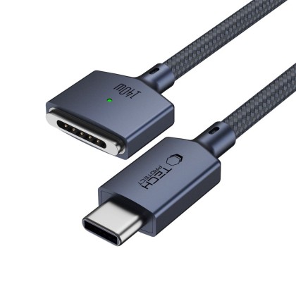 TECH-PROTECT MMC01 ULTRABOOST MAGNETIC MACBOOK CABLE USB-C TO MAGSAFE 3 140W 300CM MIDNIGHT BLUE