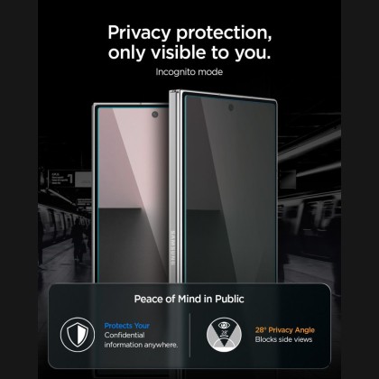 SZKŁO HARTOWANE SPIGEN GLAS.TR EZ FIT PRO AC 2-PACK GALAXY Z FOLD 7 / 8 ULTRA PRIVACY