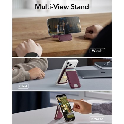 ESR CLASSIC RFID MAGNETIC WALLET STAND MAGSAFE DEEP BURGUNDY