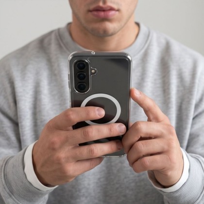 Хибриден кейс с MagSafe за Samsung Galaxy A17 / A18 4G / 5G от Tech-Protect Flexair Hybrid - Clear
