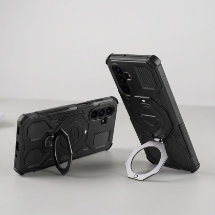 Удароустойчив калъф за Samsung Galaxy А17 / А18 (4G/5G)  от Tech-Protect Tacticstand Magsafe - Matte Black
