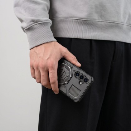 Удароустойчив калъф за Samsung Galaxy А17 / А18 (4G/5G)  от Tech-Protect Tacticstand Magsafe - Matte Black