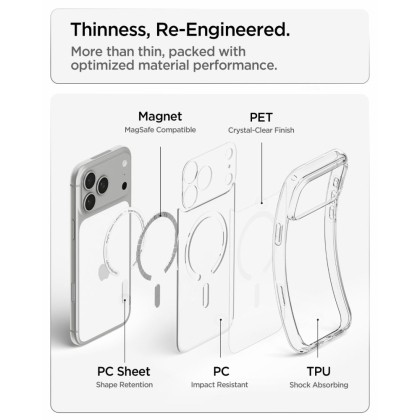 SPIGEN ULTRA HYBRID MAGSAFE IPHONE 17 PRO MAX / 18 PRO MAX CLEAR/WHITE