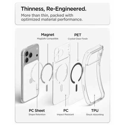 SPIGEN ULTRA HYBRID MAGSAFE IPHONE 17 PRO MAX / 18 PRO MAX CLEAR/GRAPHITE