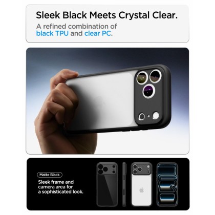 SPIGEN ULTRA HYBRID IPHONE 17 PRO / 18 PRO MATTE BLACK