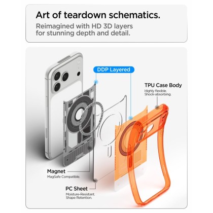 SPIGEN ULTRA HYBRID MAGSAFE IPHONE 17 PRO / 18 PRO C-ONE TANGERINE