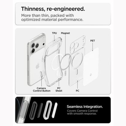 SPIGEN ULTRA HYBRID T MAGSAFE IPHONE 17 PRO / 18 PRO GLOSSY WHITE