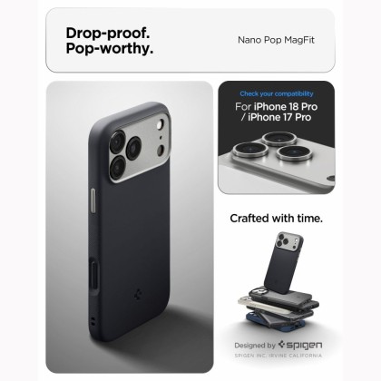 SPIGEN NANO POP MAGSAFE IPHONE 17 PRO / 18 PRO BLACK SESAME