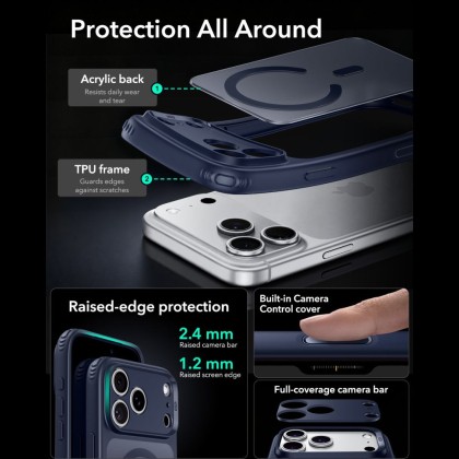 ESR CLASSIC HYBRID MAGSAFE IPHONE 17 PRO MAX / 18 PRO MAX FROSTED BLUE