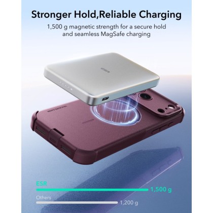 ESR CYBER TOUGH MAGSAFE IPHONE 17 PRO MAX / 18 PRO MAX DEEP BURGUNDY