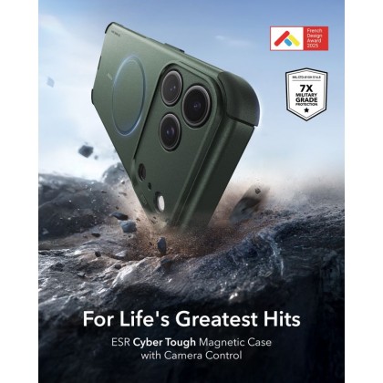 ESR CYBER TOUGH MAGSAFE IPHONE 17 PRO MAX / 18 PRO MAX GREEN