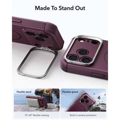 ESR CYBER TOUGH KICKSTAND MAGSAFE IPHONE 17 PRO / 18 PRO DEEP BURGUNDY