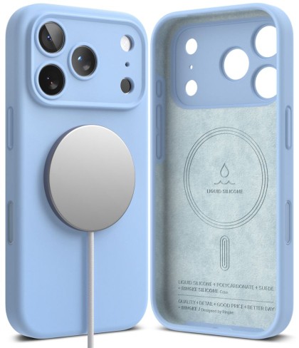 RINGKE SILICONE MAGNETIC MAGSAFE IPHONE 18 PRO LIGHT BLUE