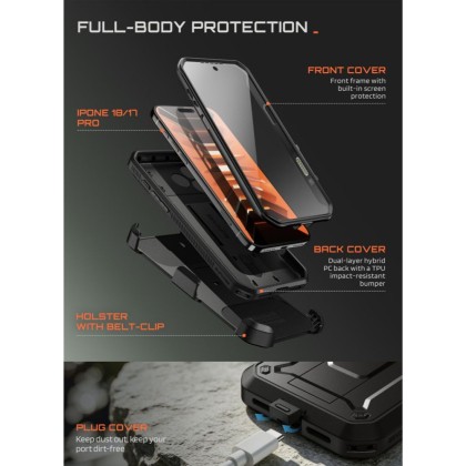 SUPCASE UNICORN BEETLE PRO IPHONE 17 PRO / 18 PRO BLACK
