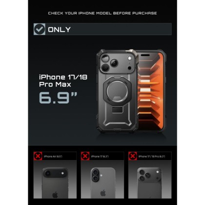 SUPCASE UB GRIP MAG MAGSAFE IPHONE 17 PRO MAX /  18 PRO MAX BLACK